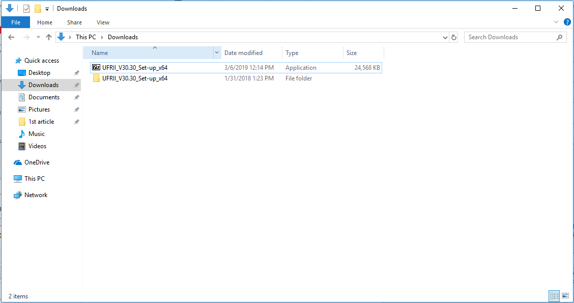Extracted file